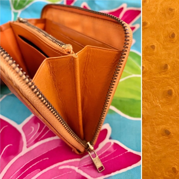 Vintage Ostrich Leather Wallet & Eyeglass Case - Picture 11 of 13